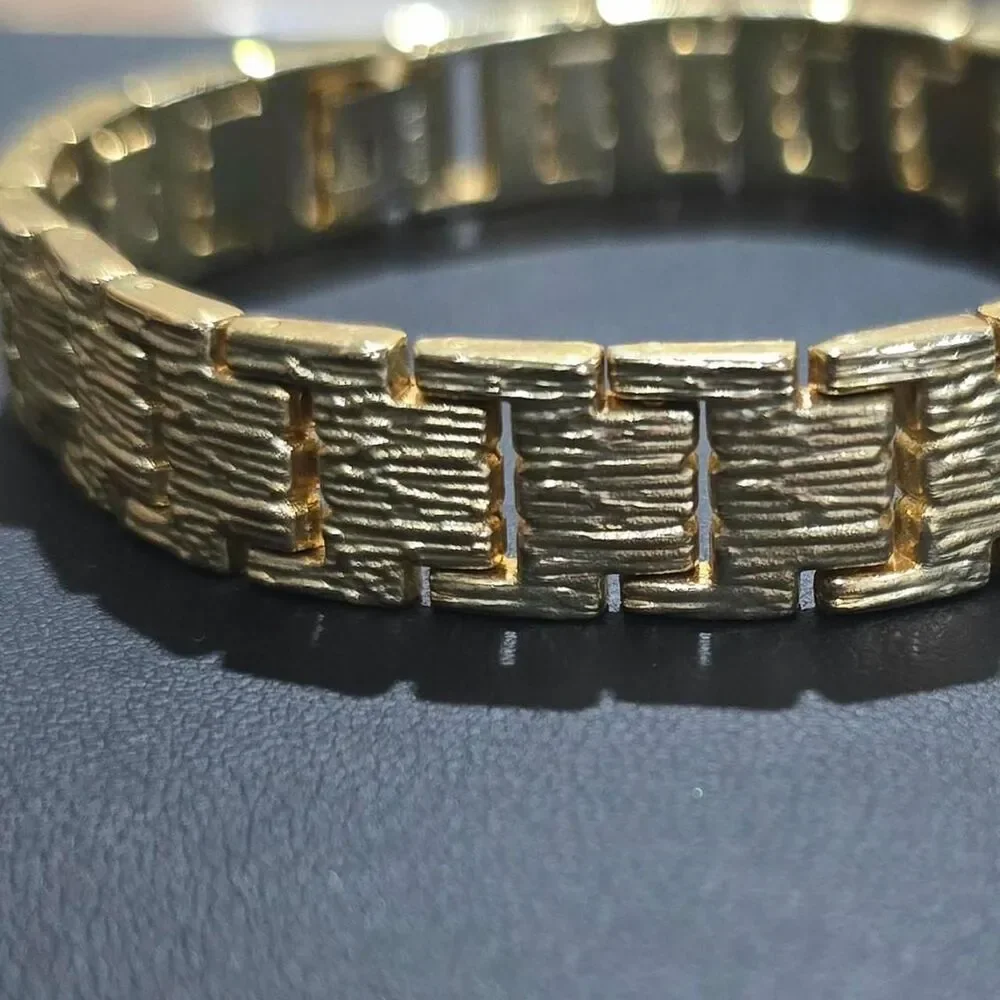 Vintage gold tone unisex bracelet, jewelry,
